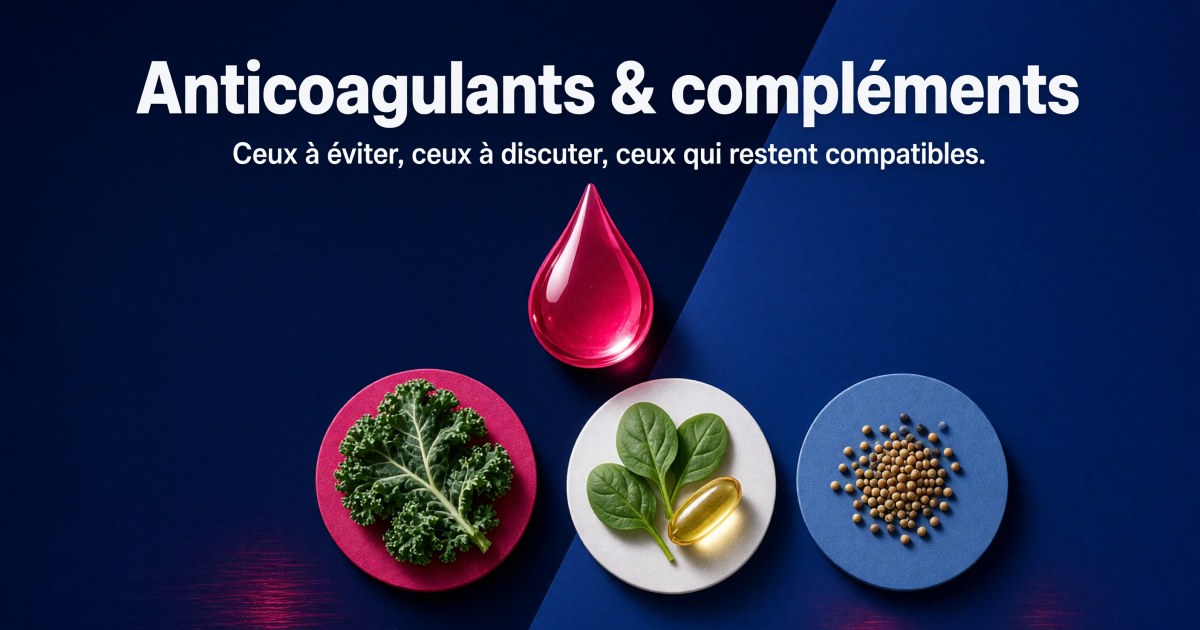Anticoagulants (AVK, AOD) et compléments alimentaires : lesquels éviter, lesquels sont possibles ?