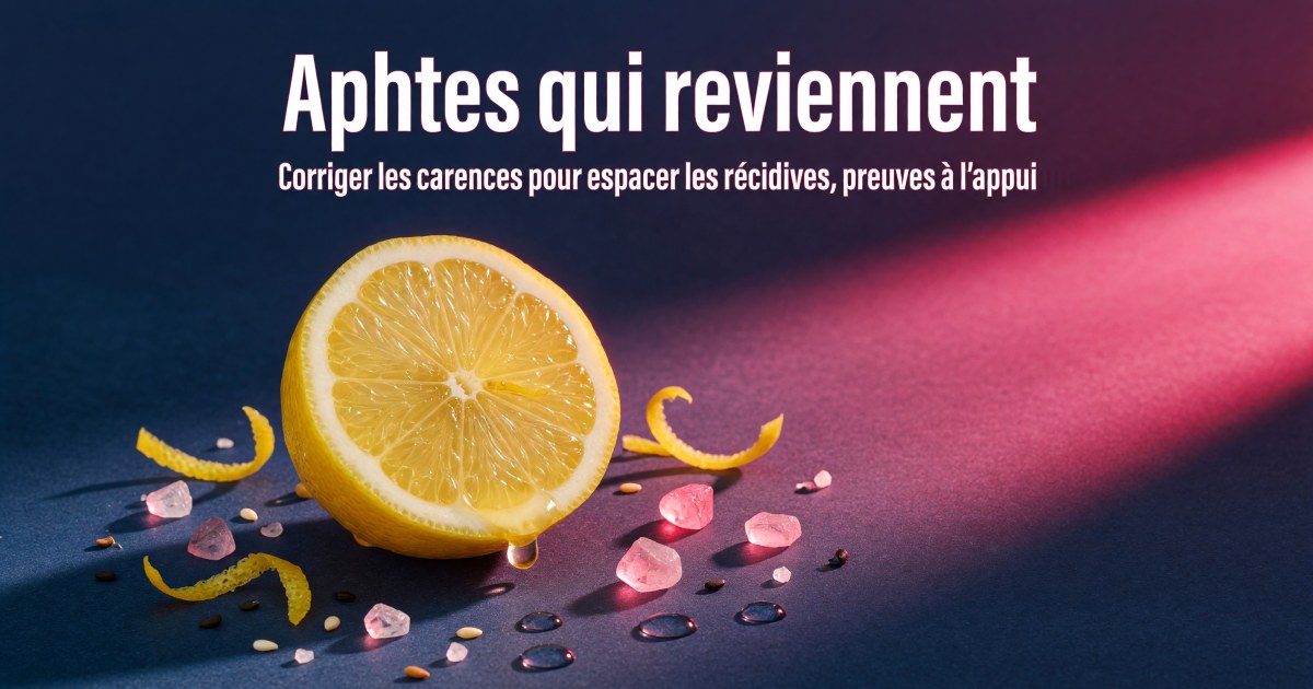 Aphtes récidivants : protocole compléments alimentaires orienté preuves