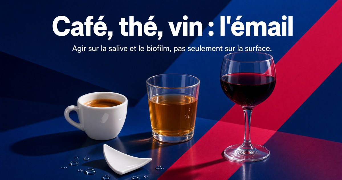 Dents jaunies par le café, le thé et le vin : protocole nutrition et compléments