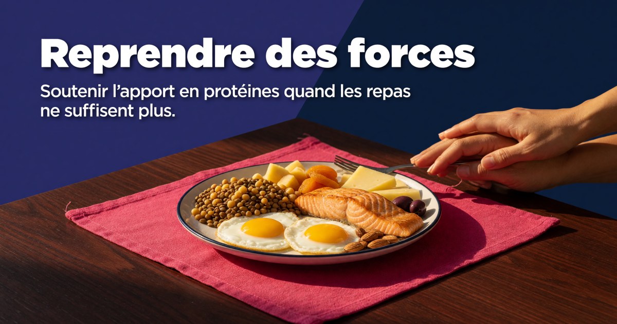 Dénutrition et perte d'appétit chez la personne âgée : protocole de compléments pour soutenir les protéines