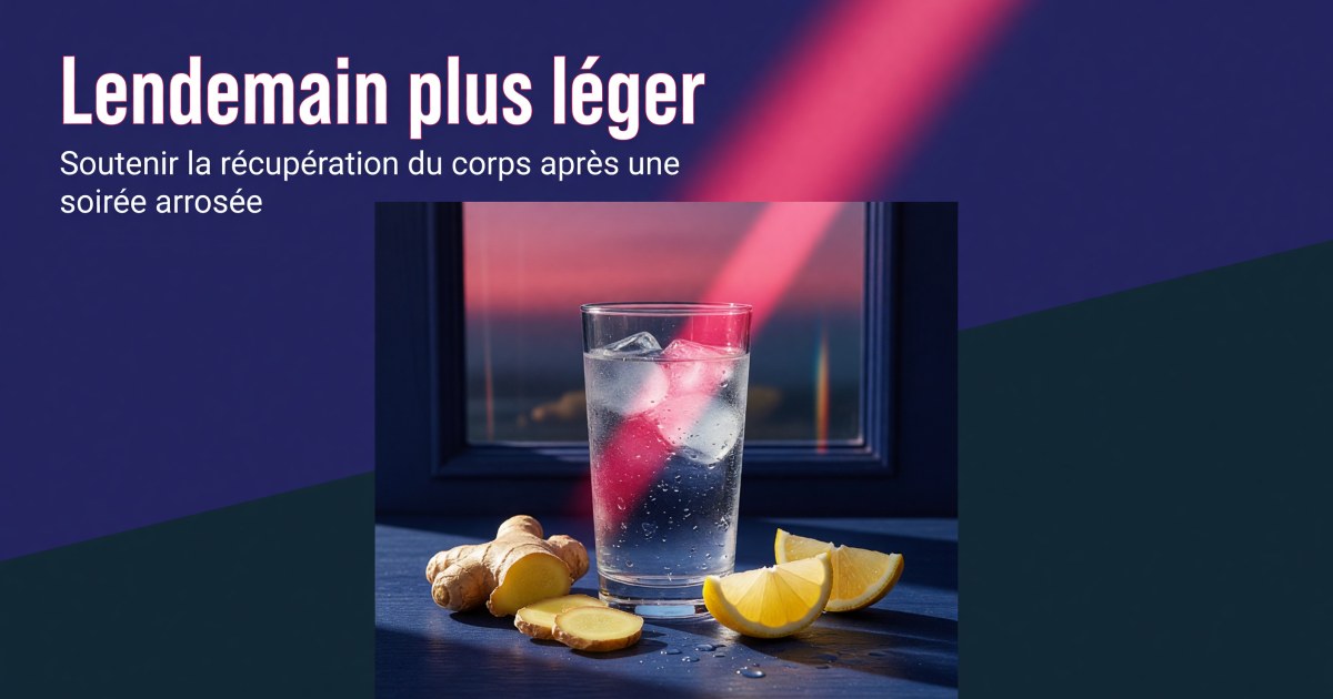 Gueule de bois : protocole de compléments pour limiter les symptômes et soutenir la récupération
