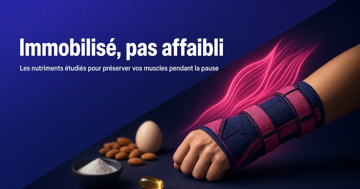 Immobilisation (plâtre, attelle, alitement) : quels compléments pour limiter la fonte musculaire ?