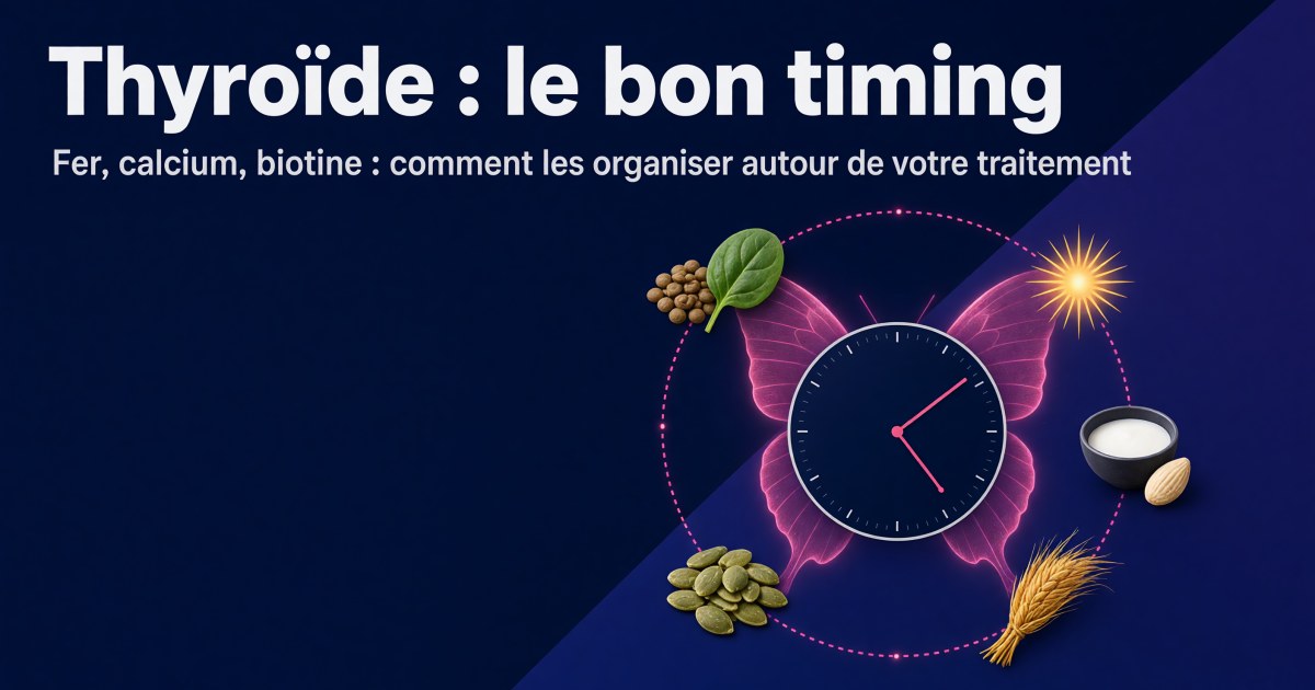 Lévothyroxine et compléments alimentaires : quels intervalles respecter (fer, calcium, magnésium, vitamine D, biotine) ?