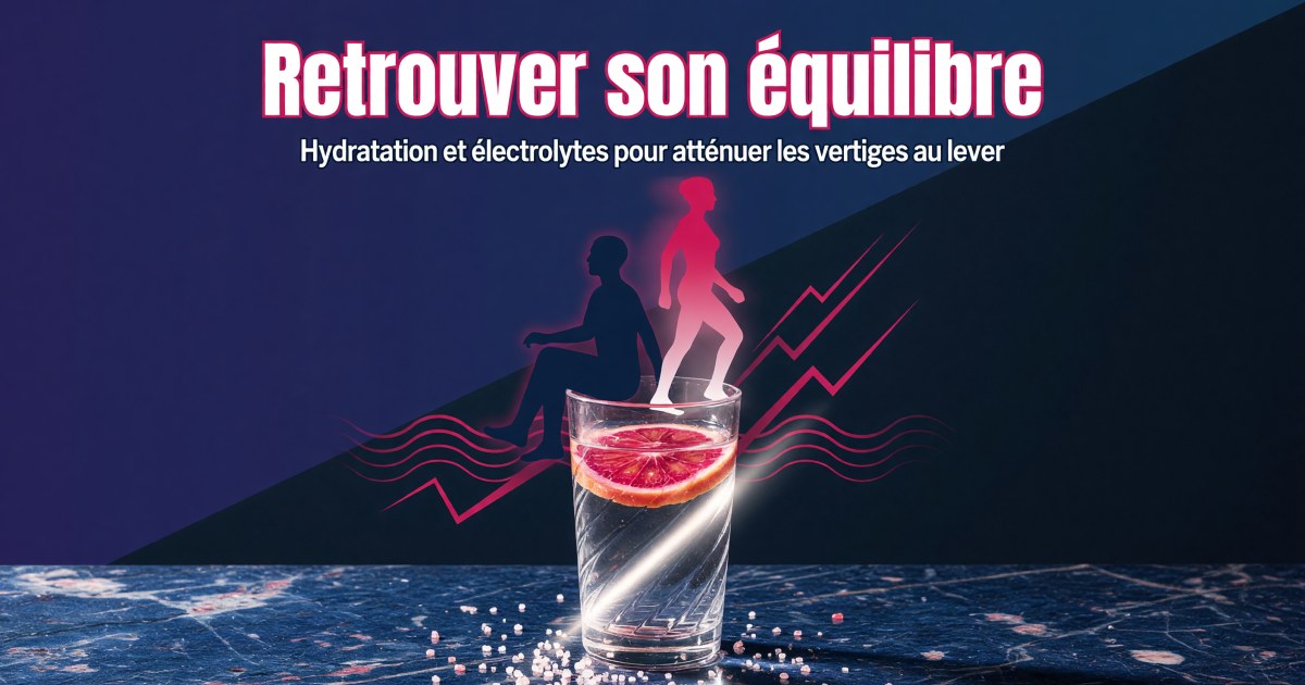 Tension basse, vertiges et fatigue : protocole hydratation et électrolytes