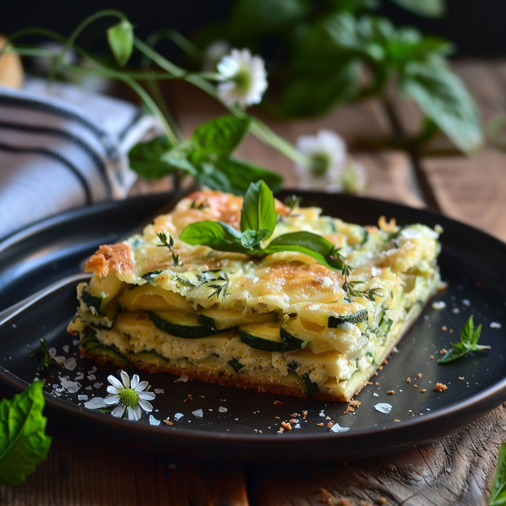 Cake aux courgettes et à la menthe fraîche