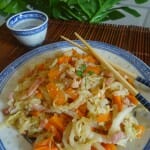 Chou chinois aux carottes et lardons paleo