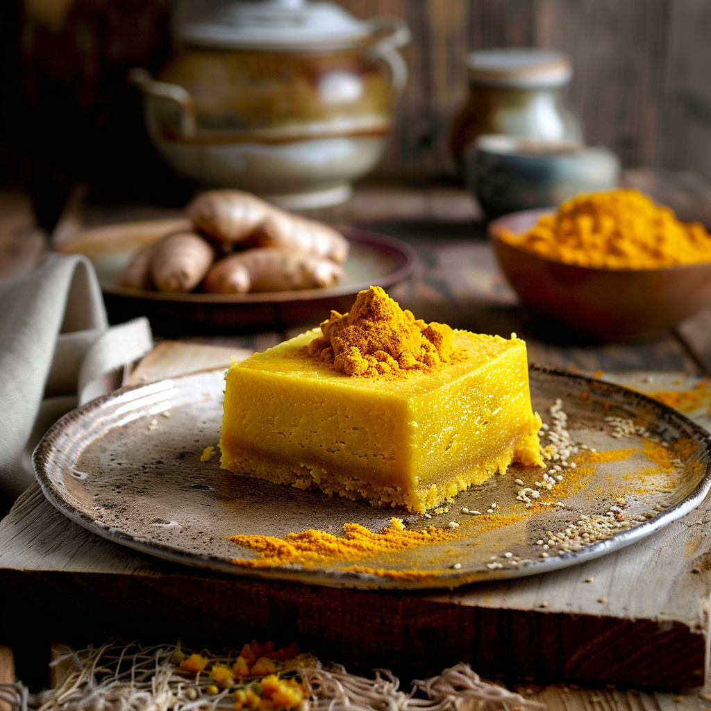 Gâteau au curcuma et au gingembre