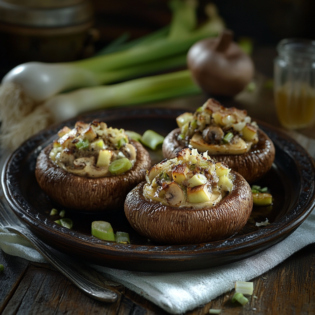 La recette de champignons farcis de poireaux anti-inflammatoire !