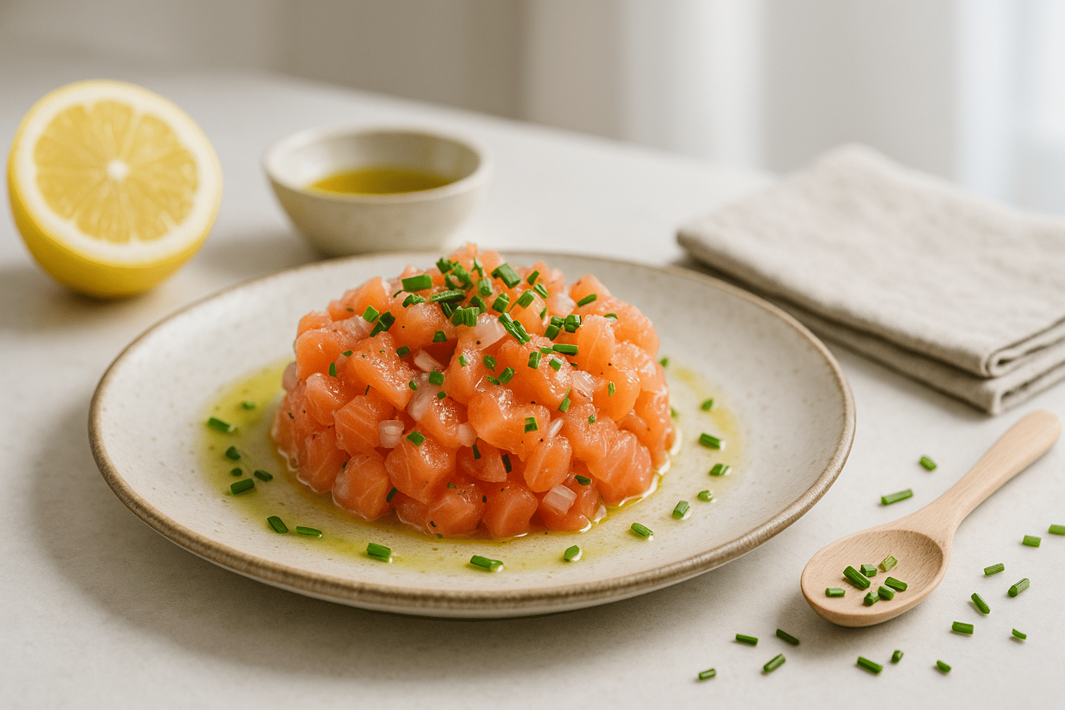 La recette du tartare de saumon frais à l’échalote !
