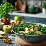 La salade de kale et noix de Grenoble anti-inflammatoire