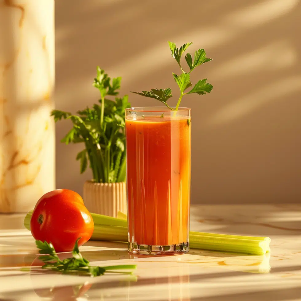 Le jus de tomate, céleri, persil
