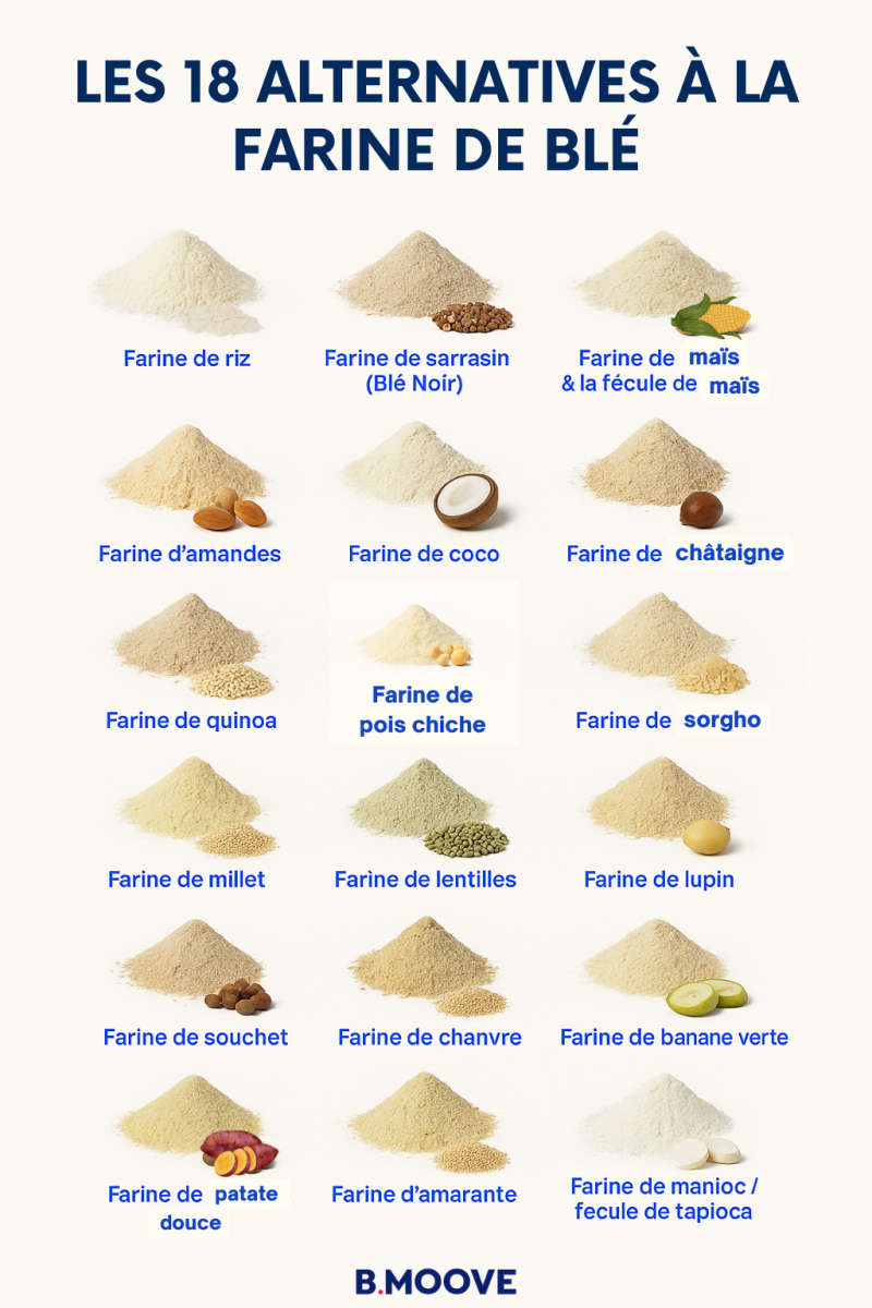 Les 18 meilleures alternatives à la farine de blé !