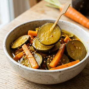 Pickles express de radis noir et carotte au curcuma
