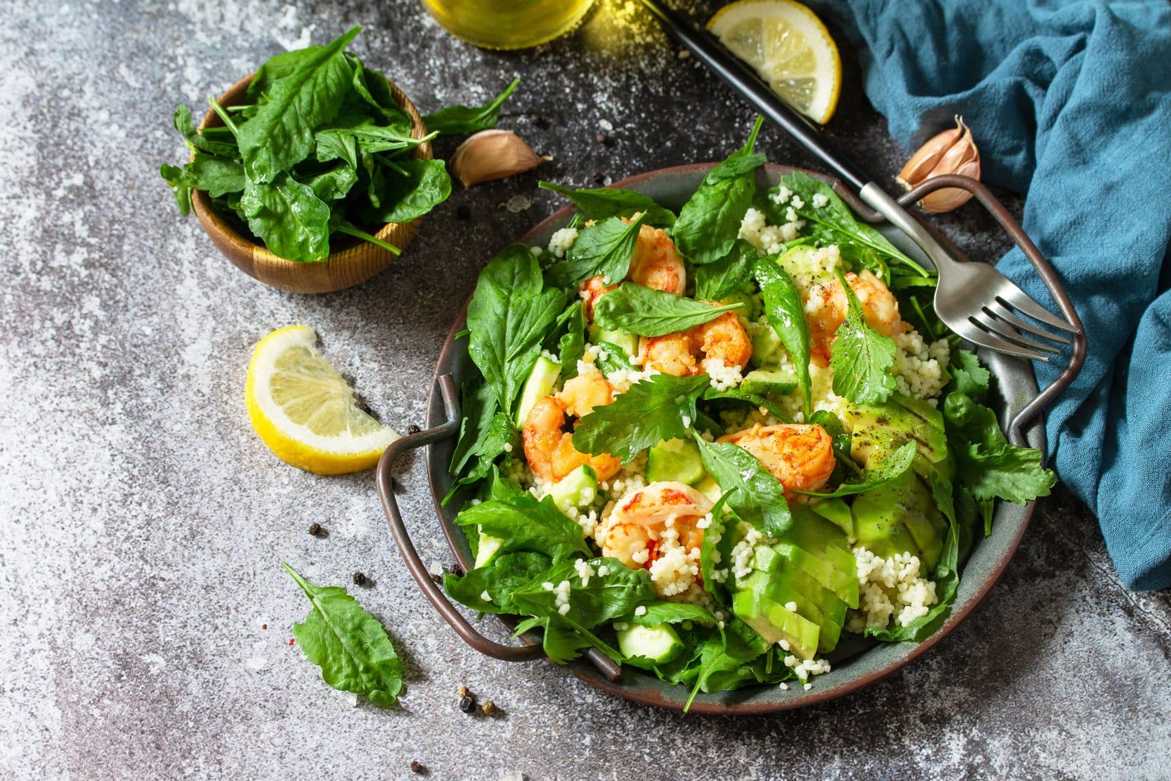 Salade de crevettes et d'avocat