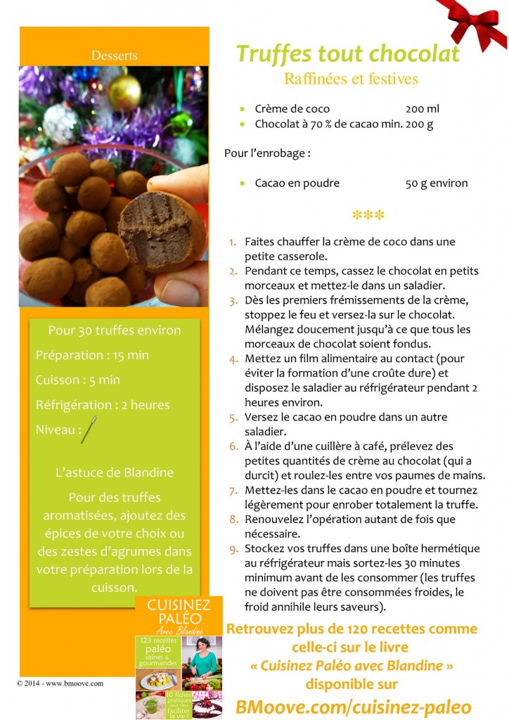 Recette truffes chocolat