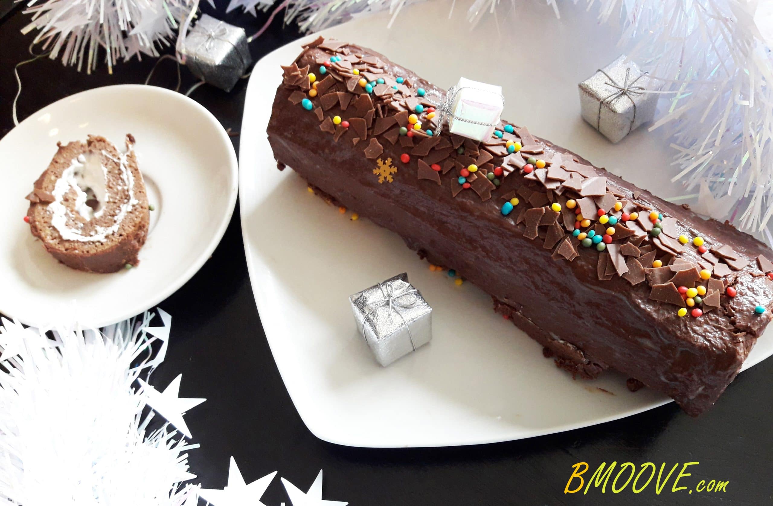 Bûche de Noël Paléo chocolat & menthe