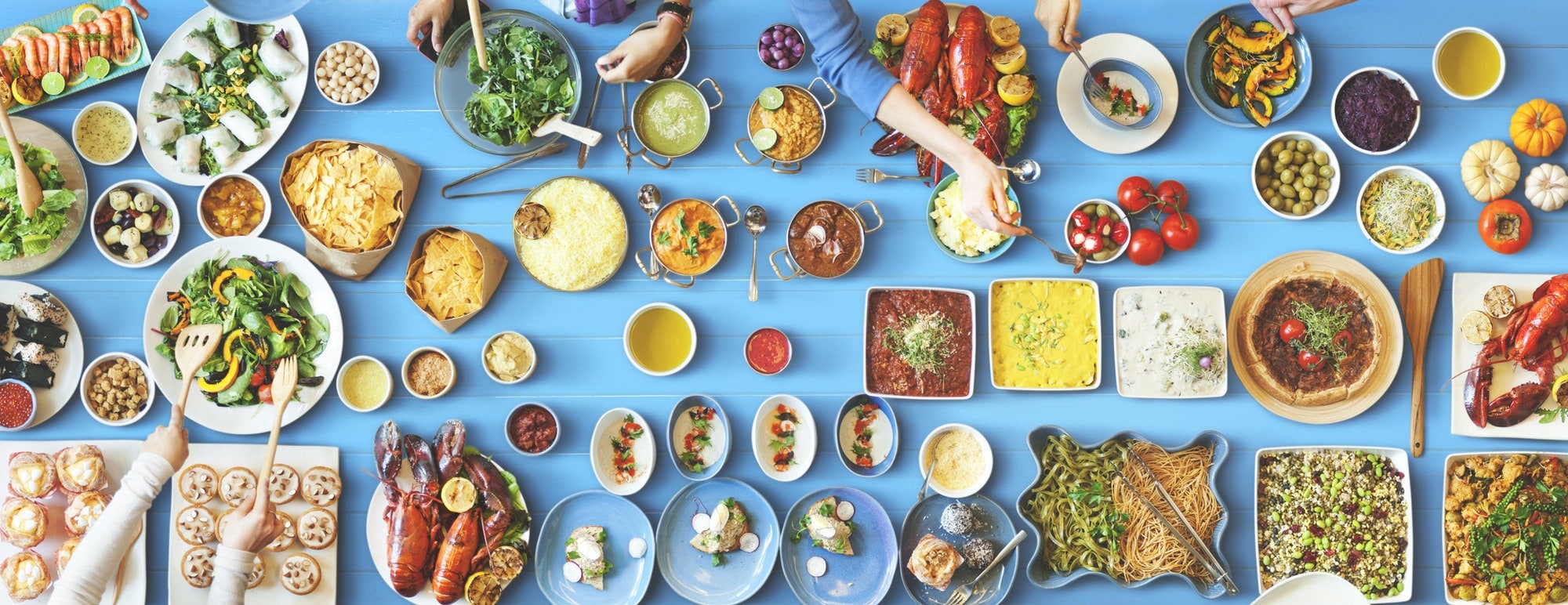 buffet de plats paléo