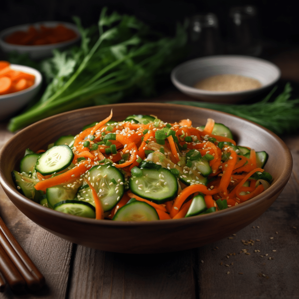 salade de carottes et concombres écrasés anti-inflammatoire
