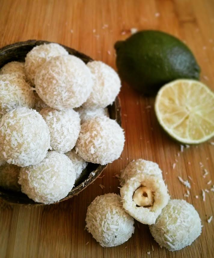 Truffes exotiques coco-citron vert