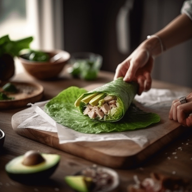 wrap thon et avocat paléo